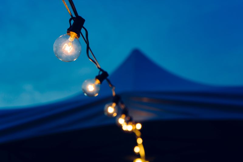 string lights at night metaphor for writing prompts
